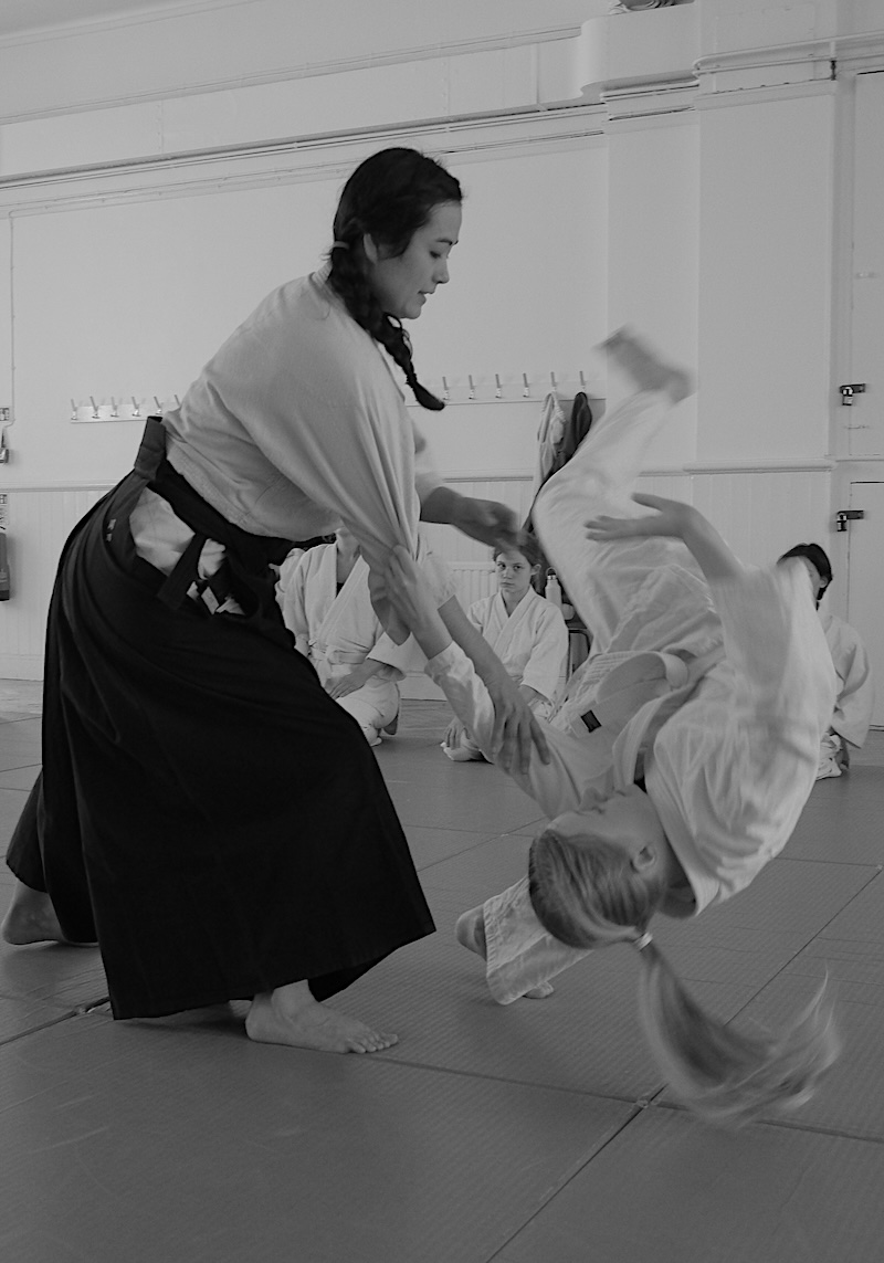 Cathy and Maddie in children's class children's aikido